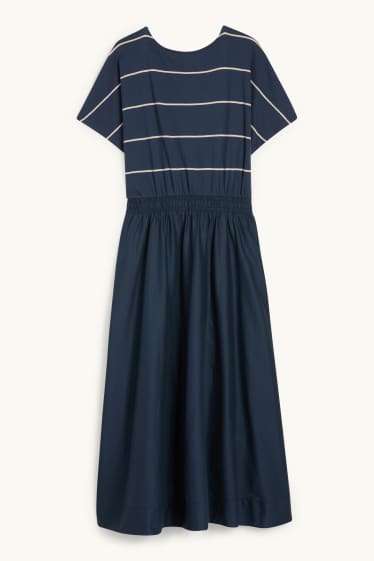 Damen - Fit & Flare Kleid - dunkelblau