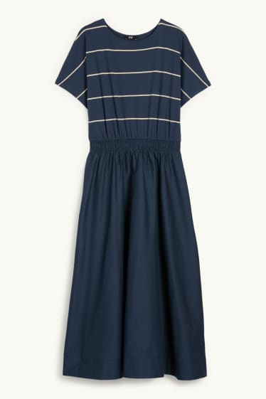 Damen - Fit & Flare Kleid - dunkelblau