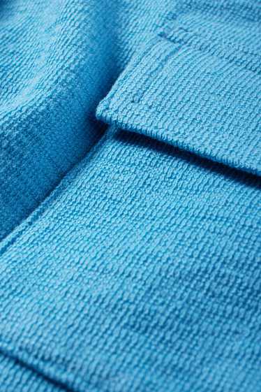 Bambini - Bermuda cargo di felpa - blu