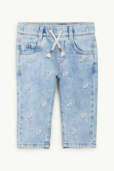 Baby Boys - Elephant - baby jeans - denim-light blue
