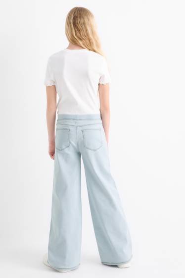 Children Girls - Wide leg jeans - denim-light blue