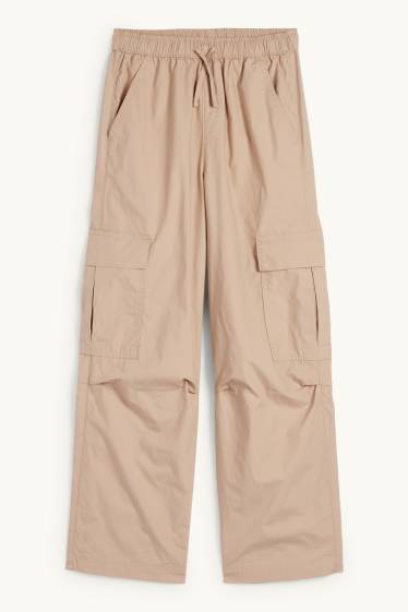 Kinder Mädchen - Cargohose - beige