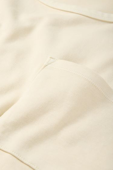 Damen - T-Shirt - Relaxed Fit - hellbeige