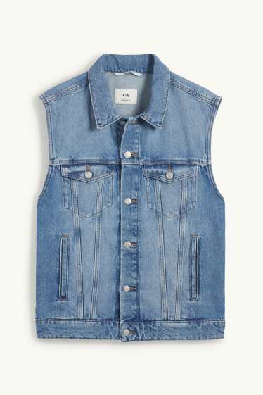 Herren - Jeans-Weste - jeansblau