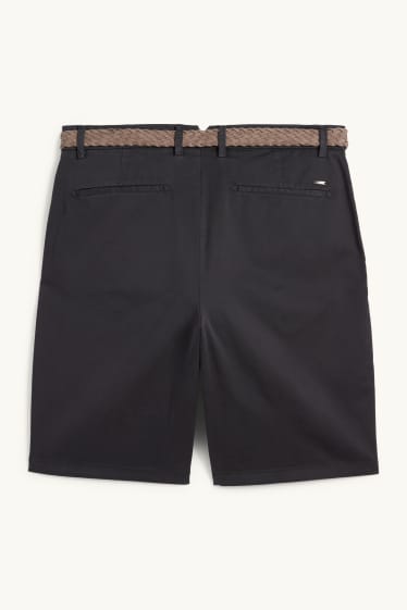 Men - Shorts with belt - dark blue