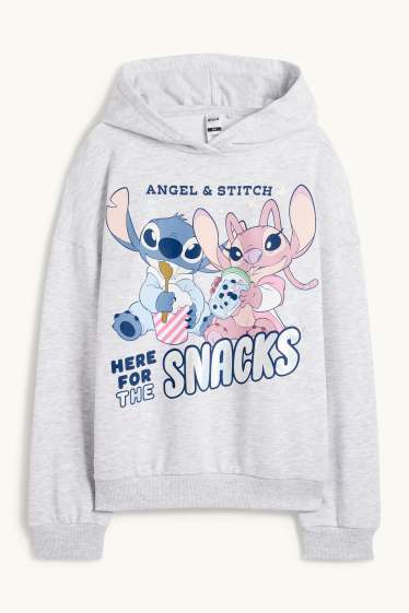 Children Girls - Lilo & Stitch - hoodie - light gray-melange