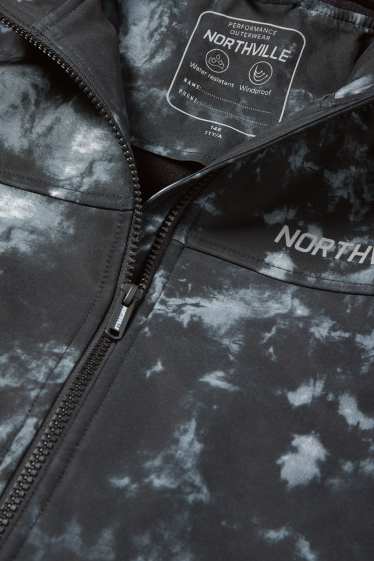 Nen - Jaqueta softshell amb caputxa - impermeable - estampada - antracita