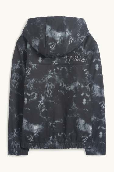Nen - Jaqueta softshell amb caputxa - impermeable - estampada - antracita