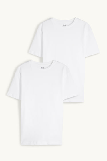 Kinder Jungen - Multipack 2er - Kurzarmshirt - weiß