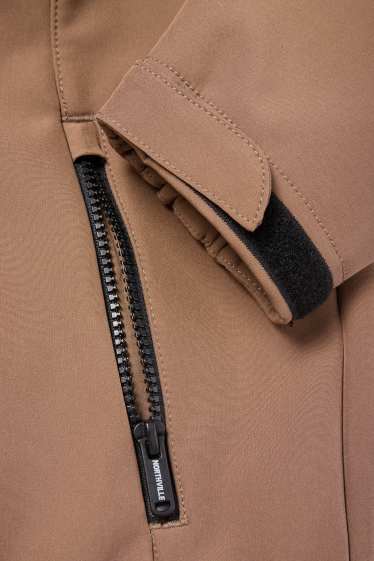 Nen - Jaqueta softshell amb caputxa - impermeable - marró