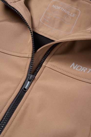 Nen - Jaqueta softshell amb caputxa - impermeable - marró