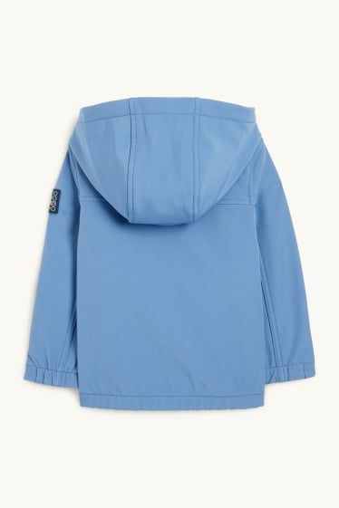 Children Boys - Softshell jacket with hood - waterproof - blue