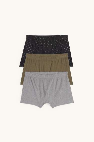 Herren - Multipack 3er - Trunks - grün / grau