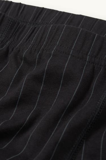 Herren - Multipack 3er - Trunks - gestreift - schwarz
