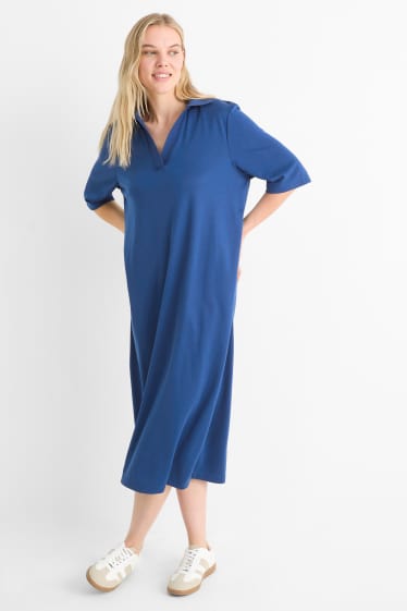 Femmes - Robe polo - bleu foncé