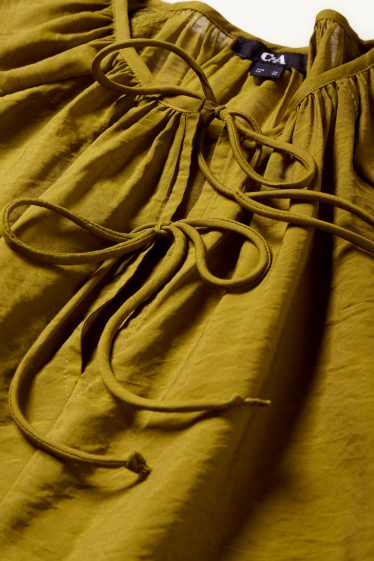 Femmes - Chemisier à col V - vert