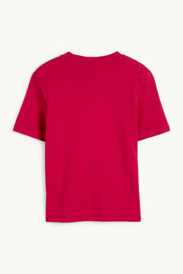 Damen - T-Shirt - Slim Fit - dunkelrot