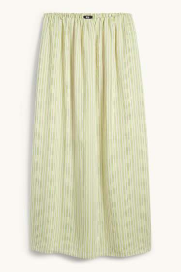 Donna - Gonna - a righe - verde chiaro