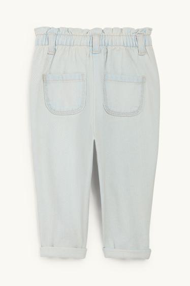 Baby Mädchen - Kirsche - Baby-Jeans - helljeansblau