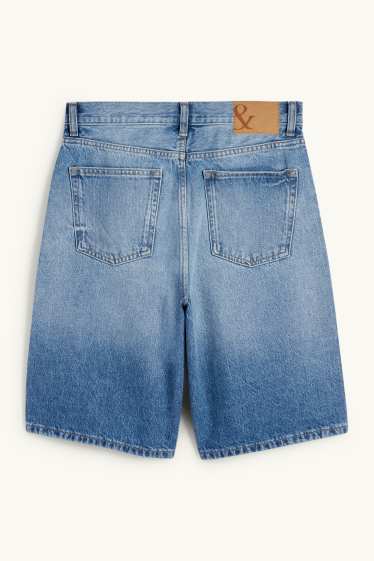 Damen - Jorts - Mid Waist - jeansblau
