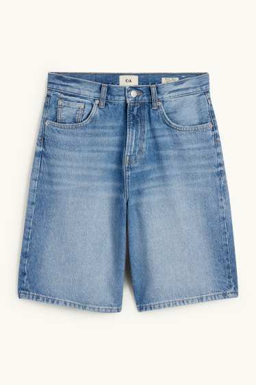 Damen - Jorts - Mid Waist - jeansblau