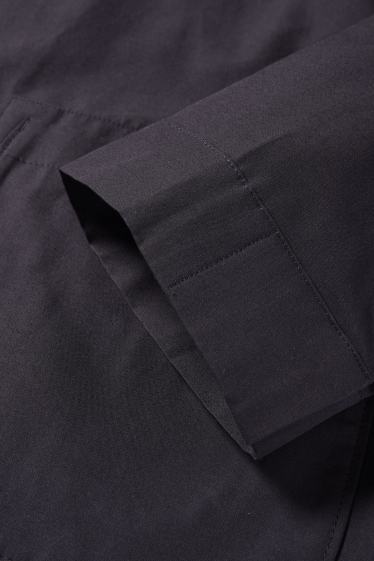 Hommes - Veste-chemise - relaxed fit - col kent - noir