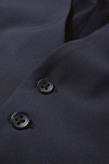 Uomo - Gilè - regular fit - Flex - misto lana vergine - blu scuro