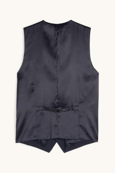 Uomo - Gilè - regular fit - Flex - misto lana vergine - blu scuro