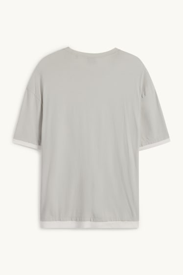 Hommes - T-shirt - oversize - gris