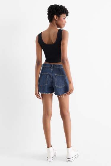 Donna - Gonna pantalone di jeans - jeans blu scuro