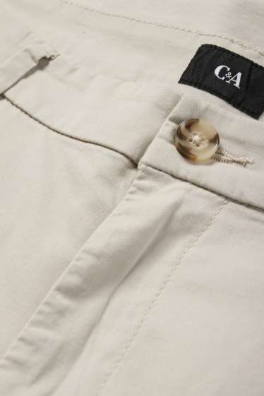 Pánské - Kalhoty chino - tapered fit - světle béžová