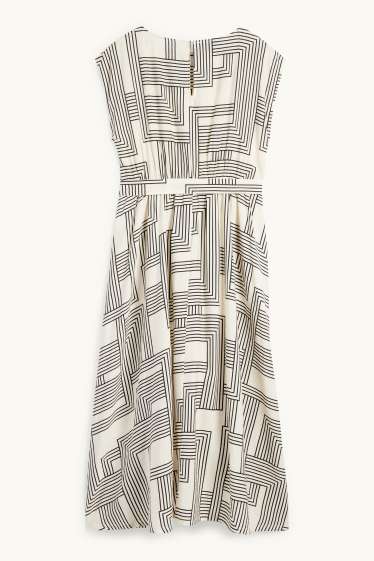 Mujer - Vestido fit & flare - estampado - blanco / negro