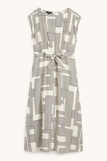Mujer - Vestido fit & flare - estampado - blanco / negro