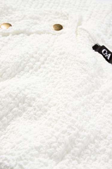 Femei - Tricou - regular fit - structurat - alb