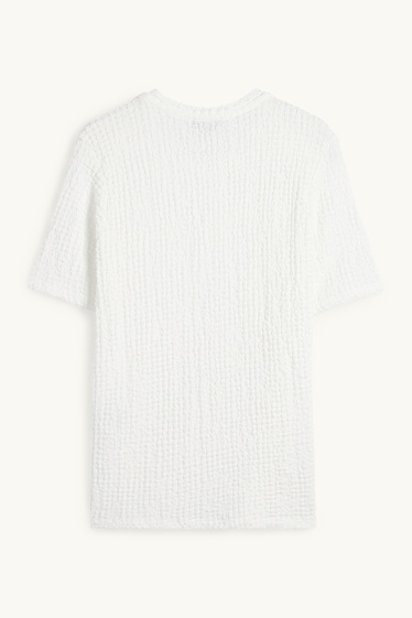 Femei - Tricou - regular fit - structurat - alb