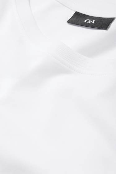 Pánské - Tričko - regular fit - bílá