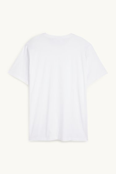 Pánské - Tričko - regular fit - bílá