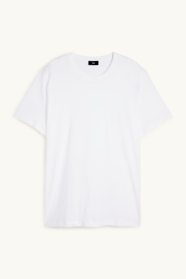 Pánské - Tričko - regular fit - bílá