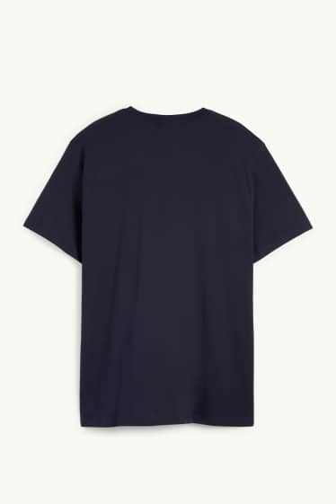 Pánské - Tričko - regular fit - tmavomodrá