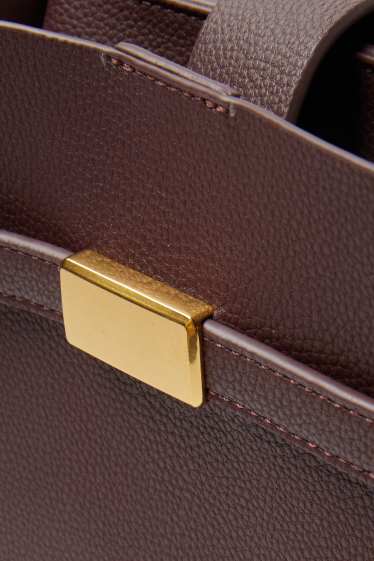 Dona - Bandolera - pell sintètica - vermell fosc