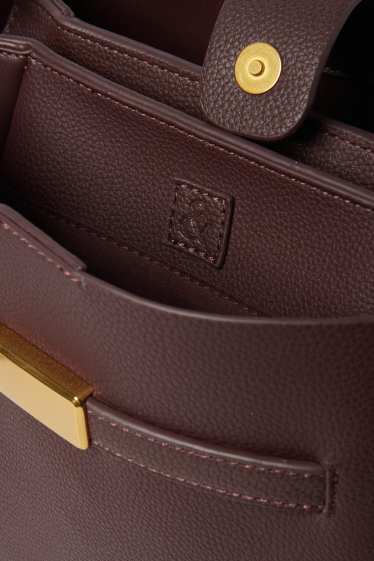 Dona - Bandolera - pell sintètica - vermell fosc