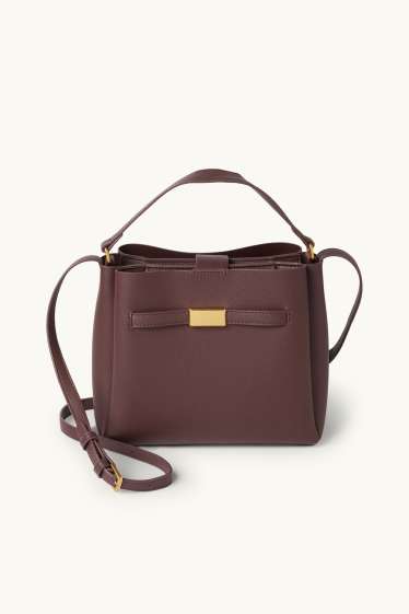 Dona - Bandolera - pell sintètica - vermell fosc