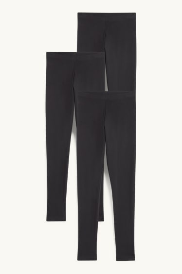 Děti - dívky - Multipack 3 ks - legíny - černá