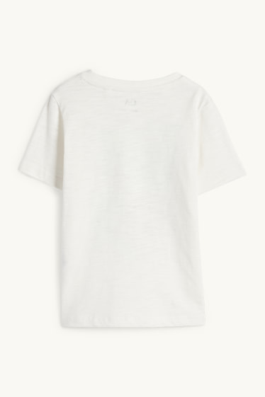 Children Boys - Monster - short sleeve T-shirt - white