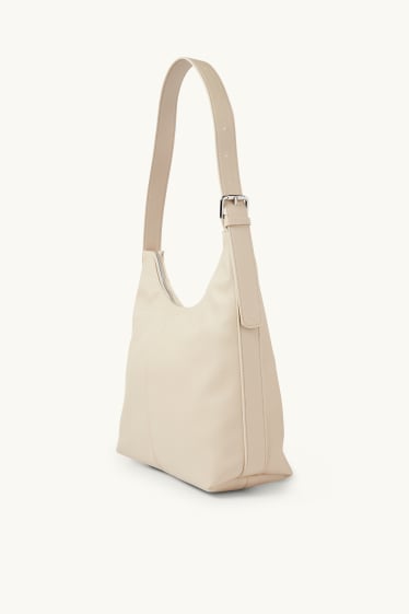 Femmes - Sac d'épaule - matière synthétique - beige