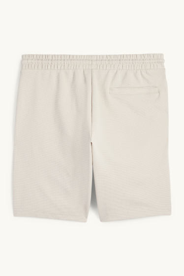 Herren - Sweatshorts - strukturiert - beige