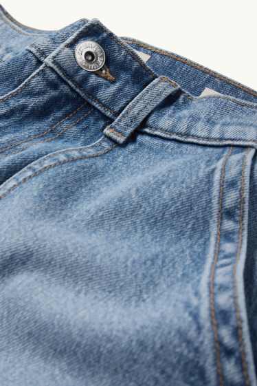 Femei - Fustă mini din denim - denim-albastru