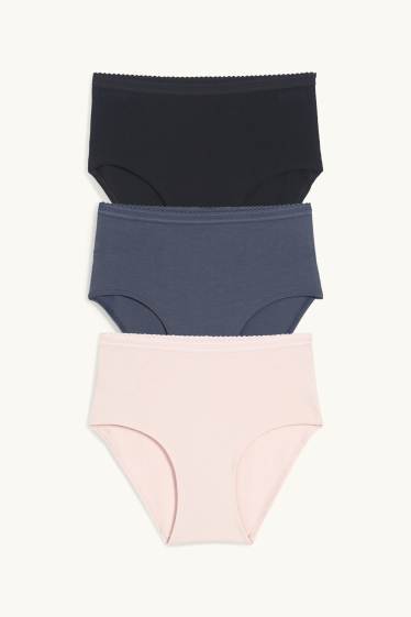 Damen - Multipack 3er - Slip - dunkelblau