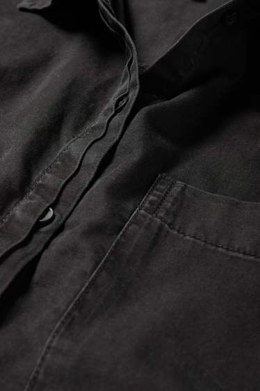 Dámské - Džínová halenka bez rukávů - černá