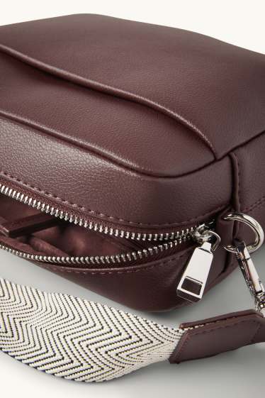 Femmes - Sac à bandoulière amovible - synthétique - bordeaux